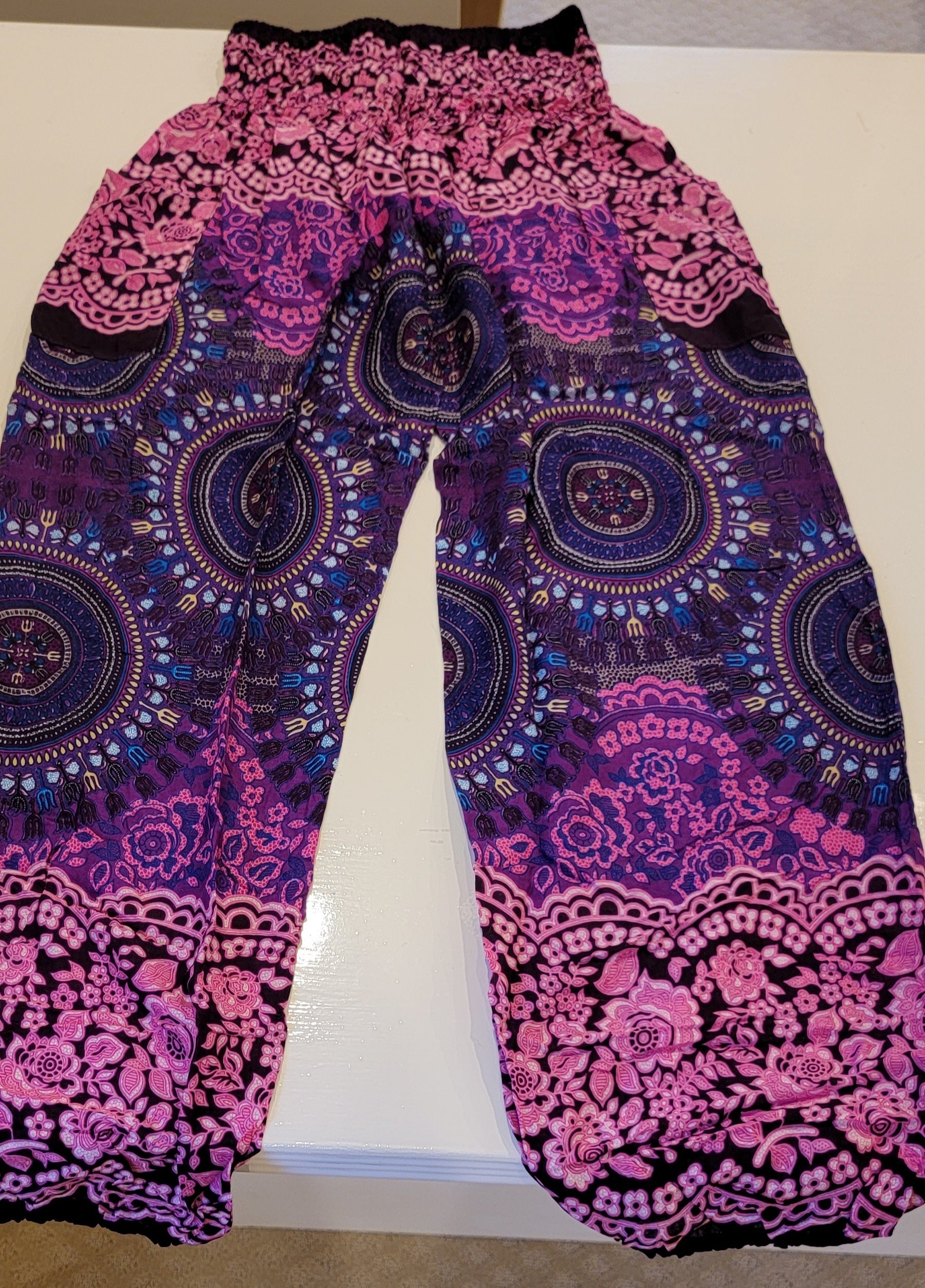 Boho Chic Harem Pants For Women - Poseidon's Pink - 100% Rayon